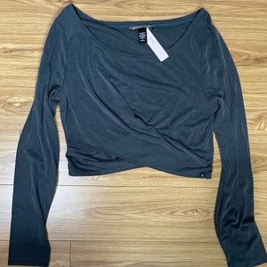 Victoria’s Secret Cozy Long Sleeve Wrap Crop Top